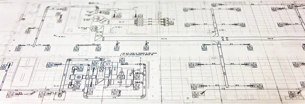 Part of an All Seasons duct layout drawing for the Allan Bros project